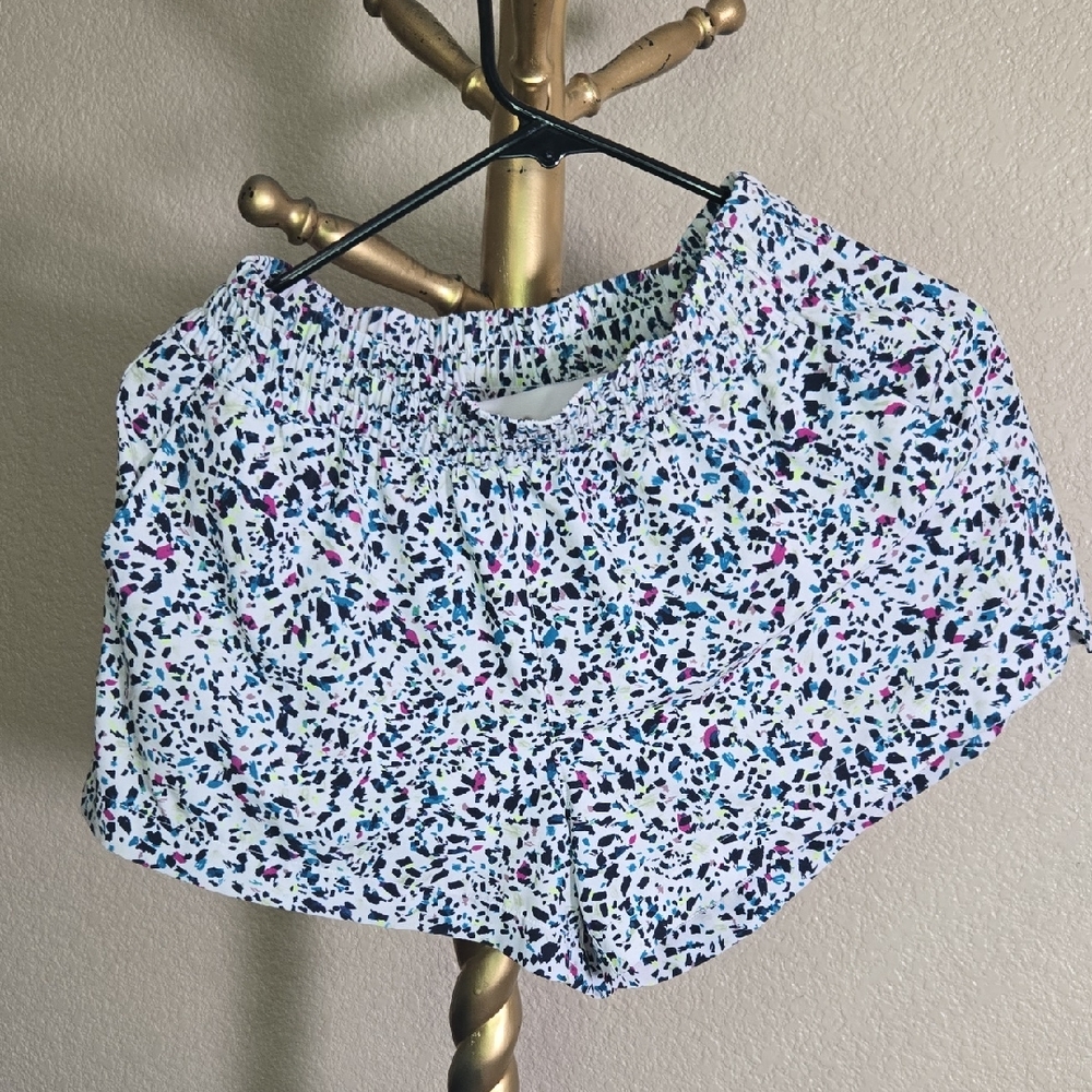 Athleta White and Blue Patterned Shorts